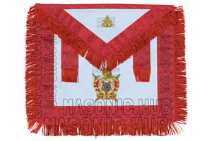 Handcrafted Masonic DeMolay Apron – 100% Lambskin Freemason Regalia with Past Master Emblem Flap Masonic Hub
