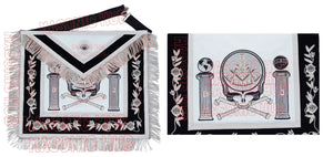 Past Master Skull & Cross Bones 100% Lambskin Masonic Apron - Handcrafted Masonic Hub