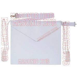 Masonic Hub Candidate / Entered Apprentice Faux Leather Apron with White Tassels Masonic Hub