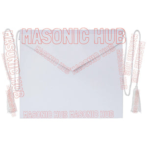 Masonic Hub Candidate / Entered Apprentice Faux Leather Apron with White Tassels Masonic Hub