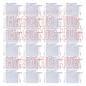 Masonic Hub Candidate / Entered Apprentice Faux Leather Apron with White Tassels Masonic Hub
