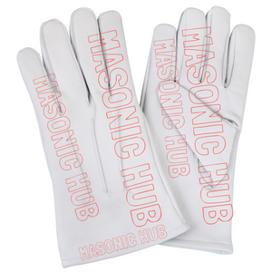 Masonic Plain White Leather Gloves – Blue Lodge Ceremonial Dress Gloves (No Emblem) Masonic Hub