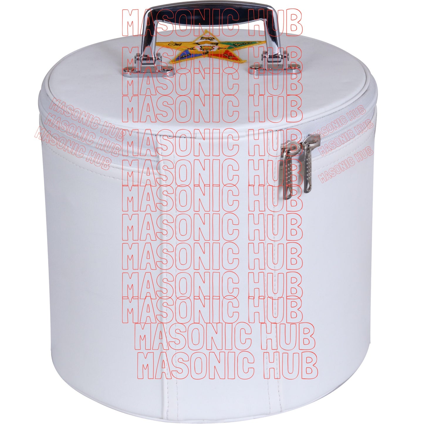 NEW ORDER OF EASTERN STAR FEZ CAP CASE – WHITE WITH EMBLEM