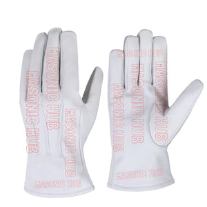 Masonic Plain White Leather Gloves – Blue Lodge Ceremonial Dress Gloves (No Emblem) Masonic Hub