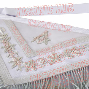 Handcrafted Masonic DeMolay & Master Mason Apron – 100% Lambskin Masonic Hub