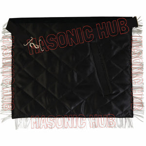 Past Master Skull & Cross Bones 100% Lambskin Masonic Apron - Handcrafted Masonic Hub