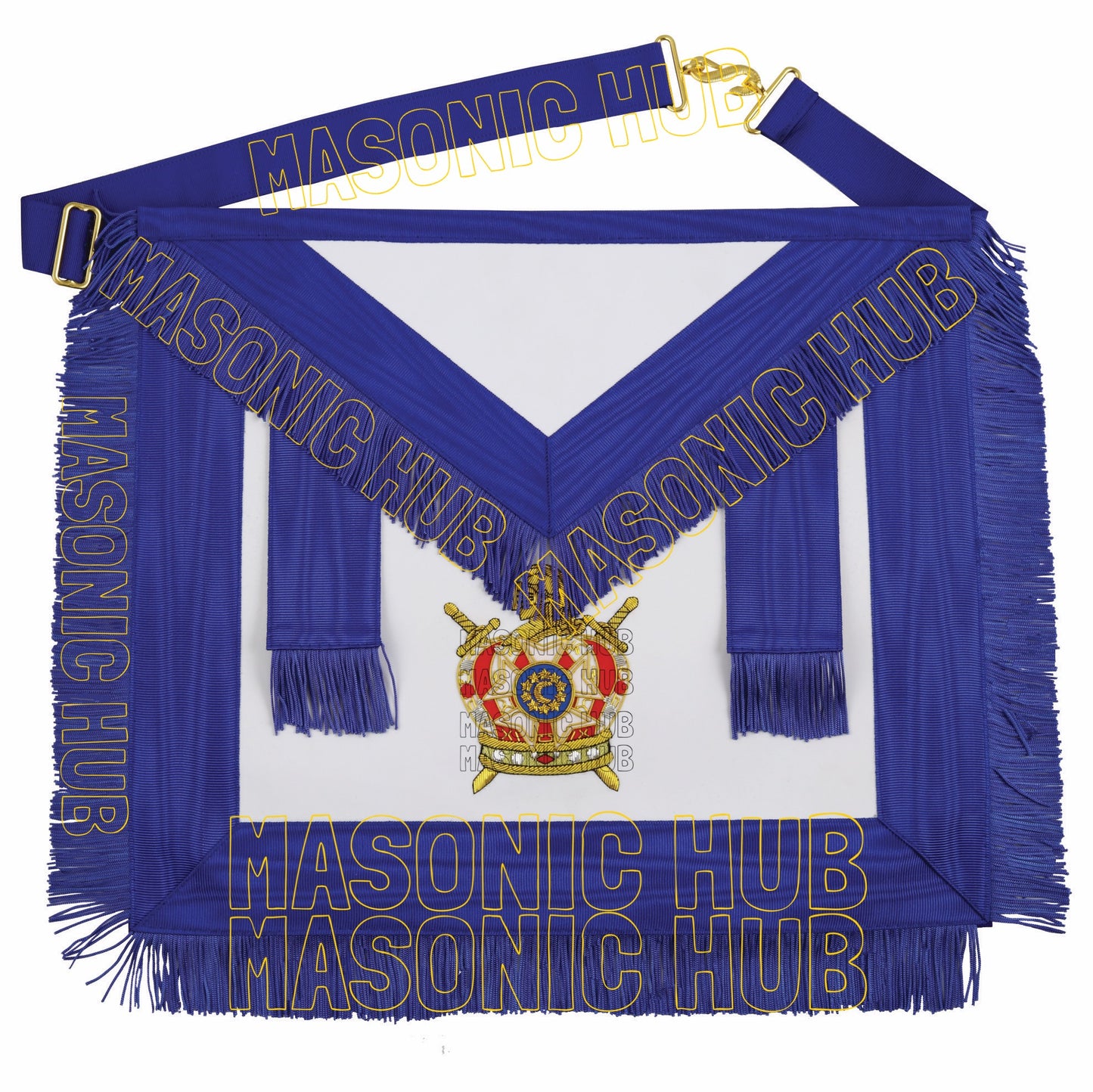 Masonic Illinois DeMolay Apron – Handcrafted Excellence in 100% Lambskin