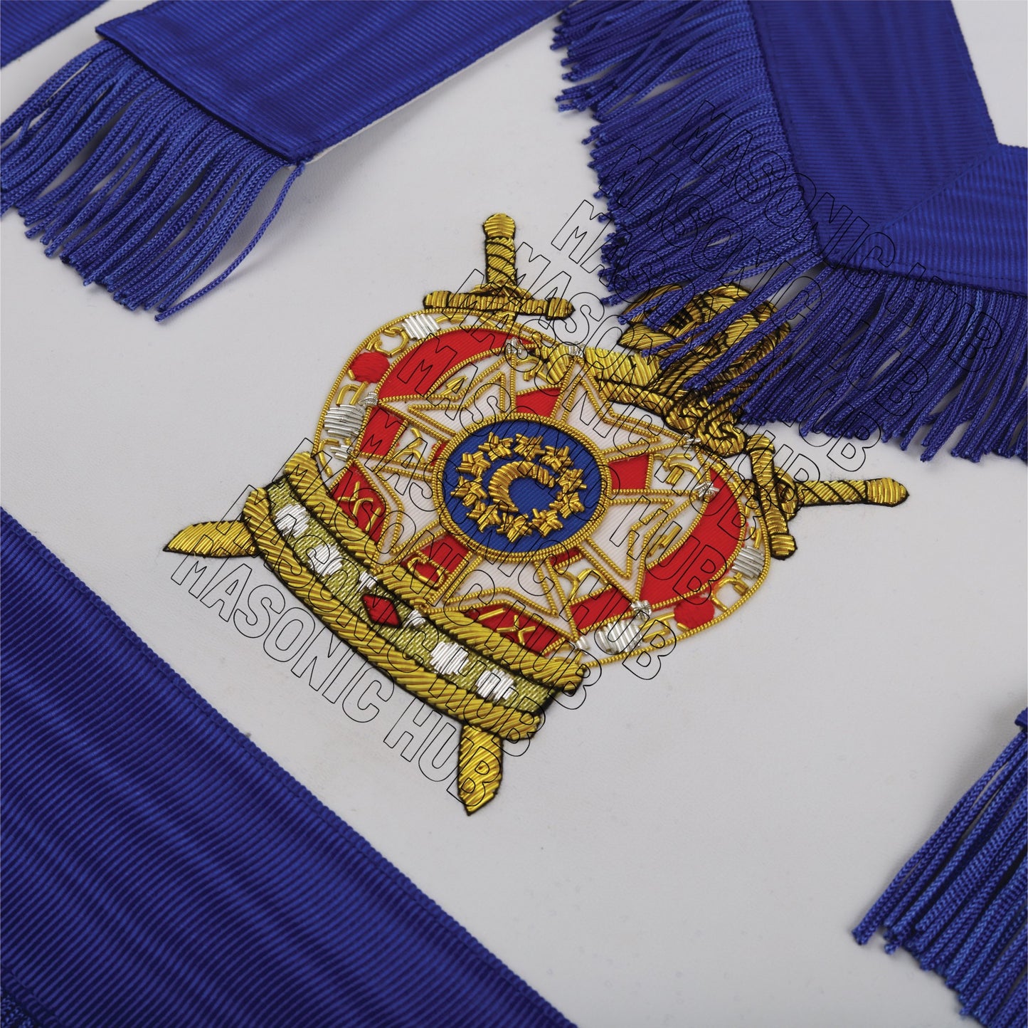 Masonic Illinois DeMolay Apron – Handcrafted Excellence in 100% Lambskin