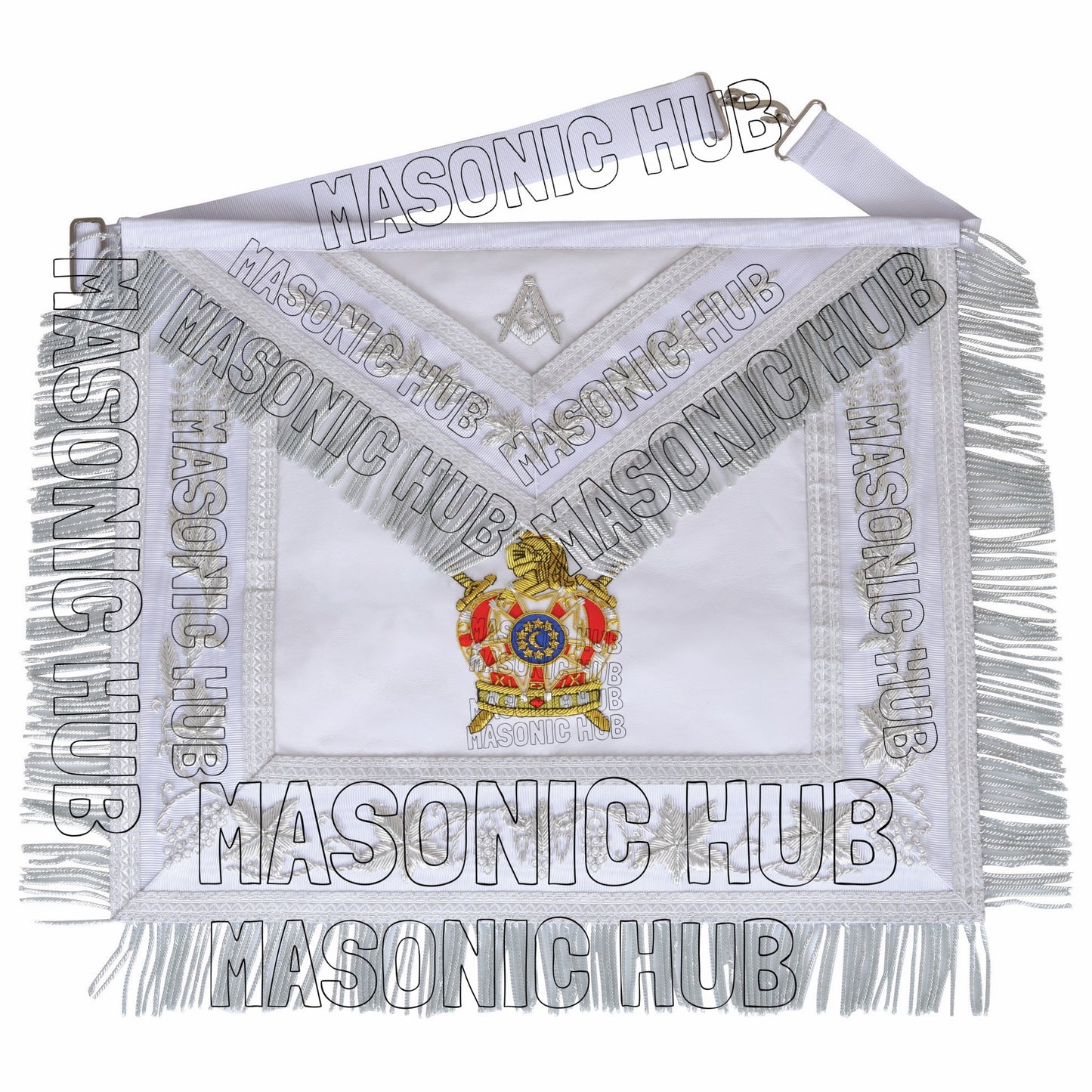 Handcrafted Masonic DeMolay Apron – 100% Lambskin with Master Mason Emblem