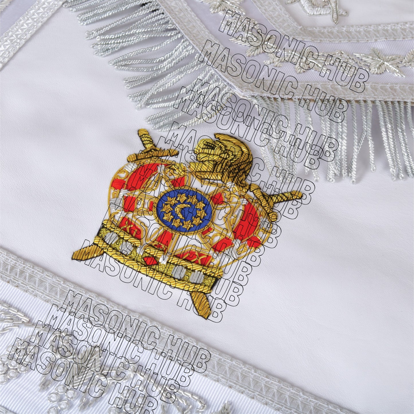 Handcrafted Masonic DeMolay Apron – 100% Lambskin with Master Mason Emblem