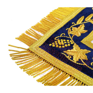 Handmade Masonic Past Master Apron with Compasses & Quadrant - Genuine Lambskin Masonic Hub