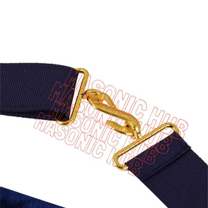 Handmade Masonic Past Master Apron with Compasses & Quadrant - Genuine Lambskin Masonic Hub