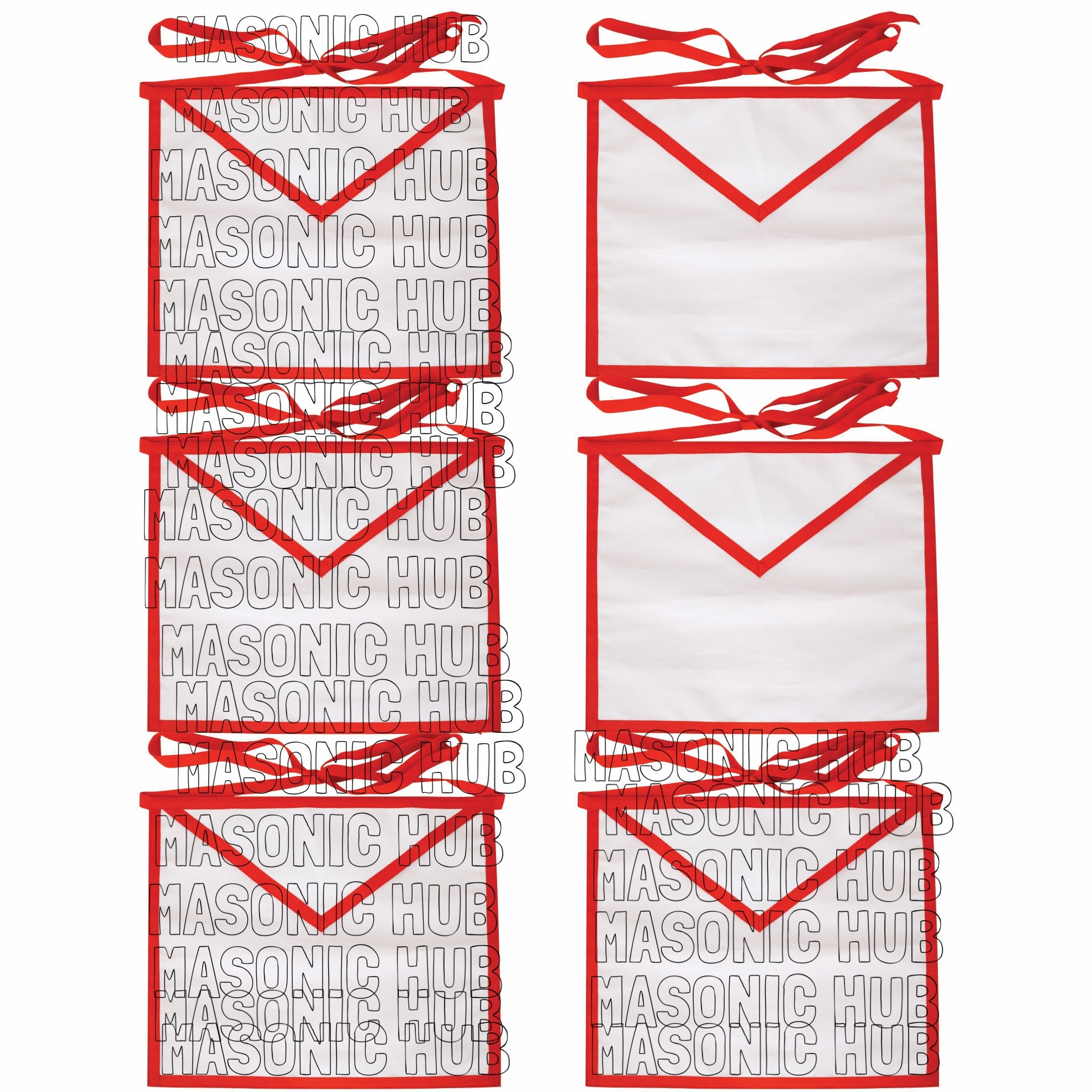 Exquisite Masonic Holy Royal Arch Apron – White Cotton Duck Cloth