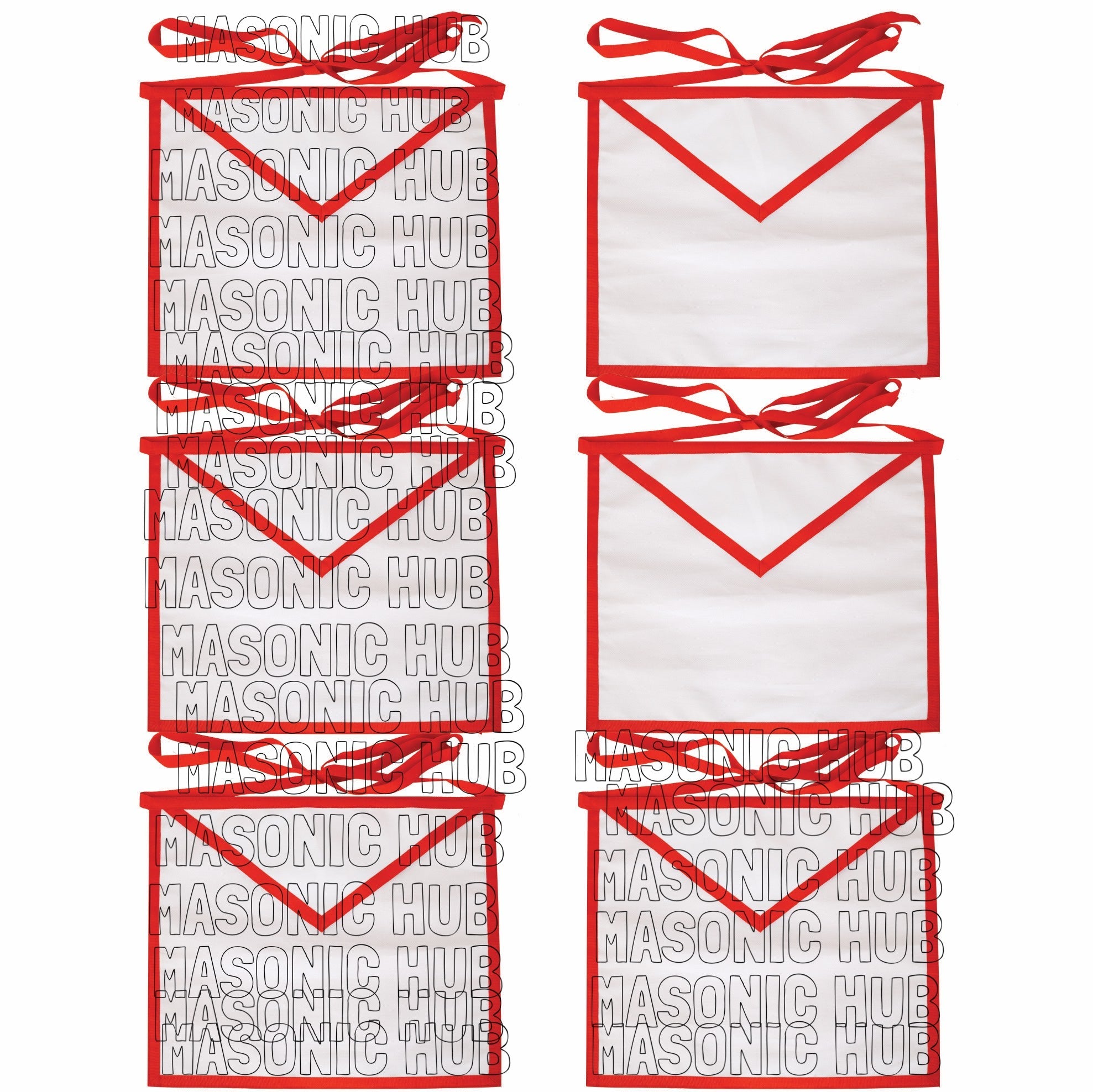 Exquisite Masonic Holy Royal Arch Apron – White Cotton Duck Cloth Masonic Hub
