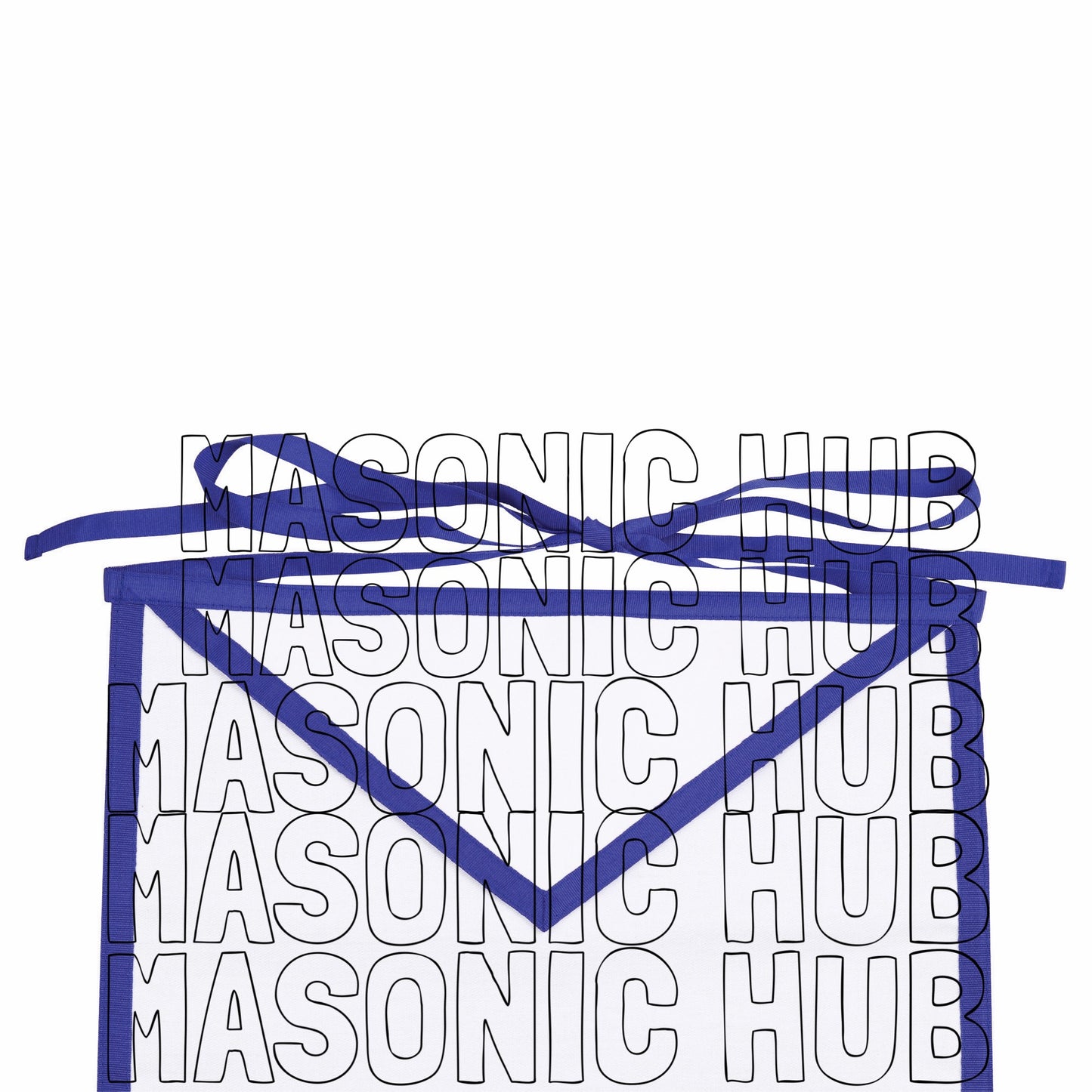 Sacred Craftsmanship: Masonic Blue Lodge White Cotton Apron