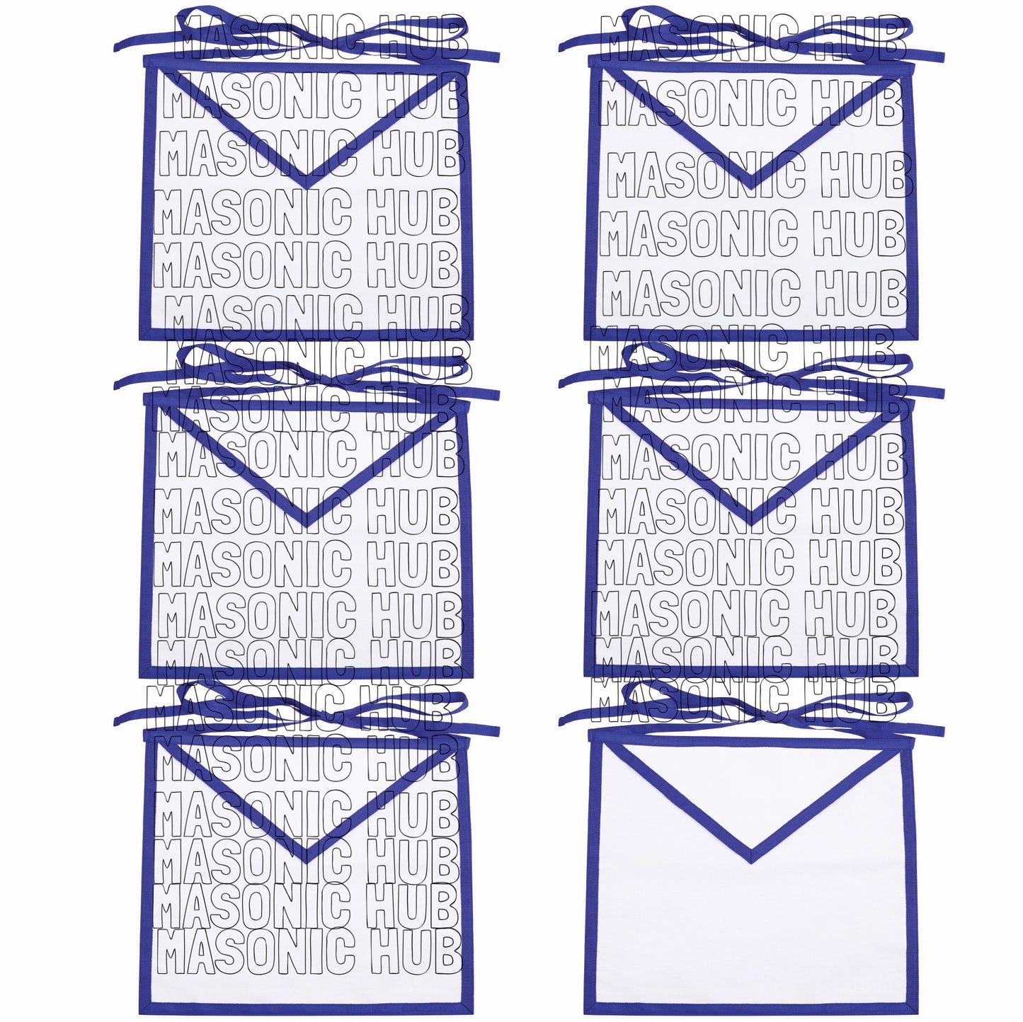 Sacred Craftsmanship: Masonic Blue Lodge White Cotton Apron
