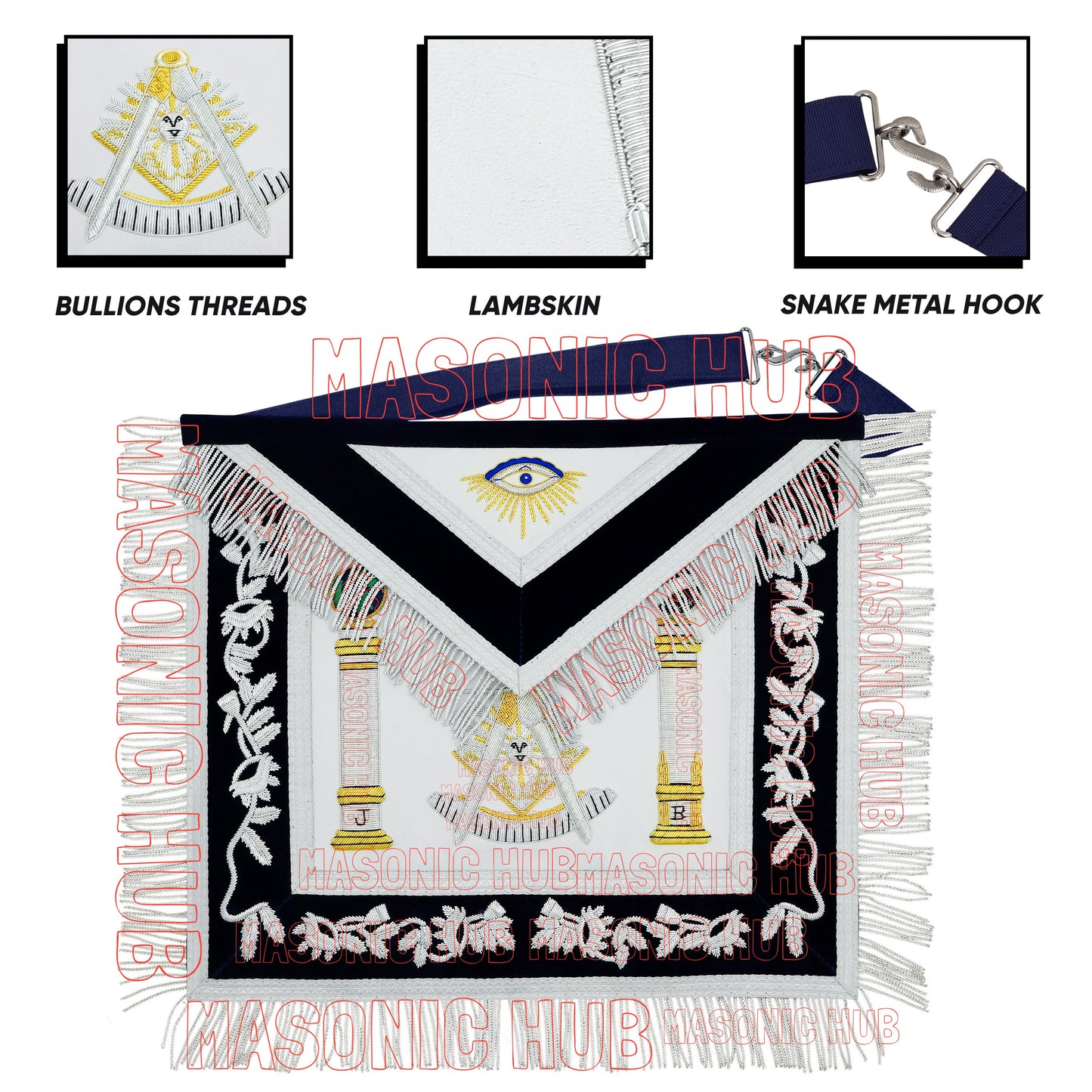 Exquisite Masonic Past Master Apron – A Masterpiece of Tradition & Craftsmanship