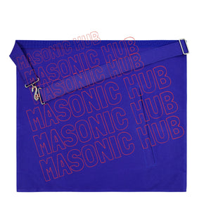 Master Mason Blue Lodge Machine Embroidered Apron – Compass & Square Design Masonic Hub