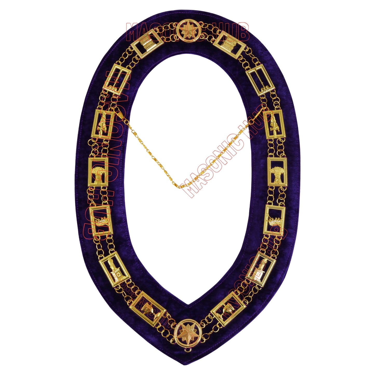Masonic Regalia Blue Lodge Jr. Deacon Apron & Chain Collar with Jewel