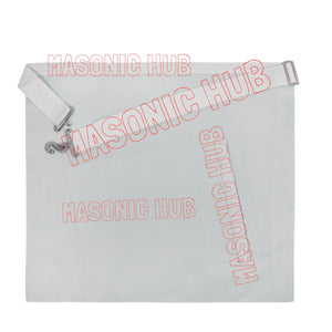 Master Mason Blue Lodge Apron – Machine Embroidered with Compass & Square Masonic Hub