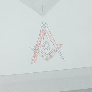 Master Mason Blue Lodge Apron – Machine Embroidered with Compass & Square Masonic Hub