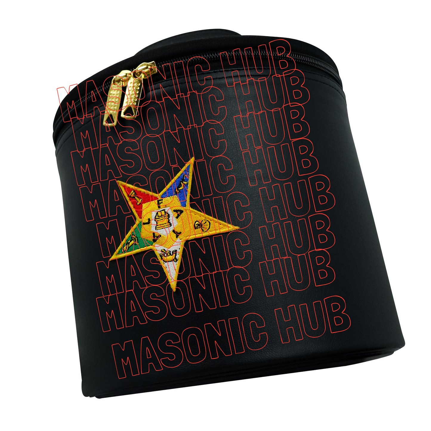 NEW ORDER OF EASTERN STAR FEZ CAP CASE – HANDCRAFTED BLACK WITH EMBLEM