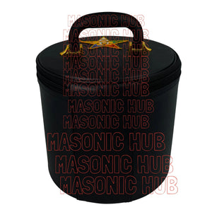 NEW ORDER OF EASTERN STAR FEZ CAP CASE – HANDCRAFTED BLACK WITH EMBLEM Masonic Hub