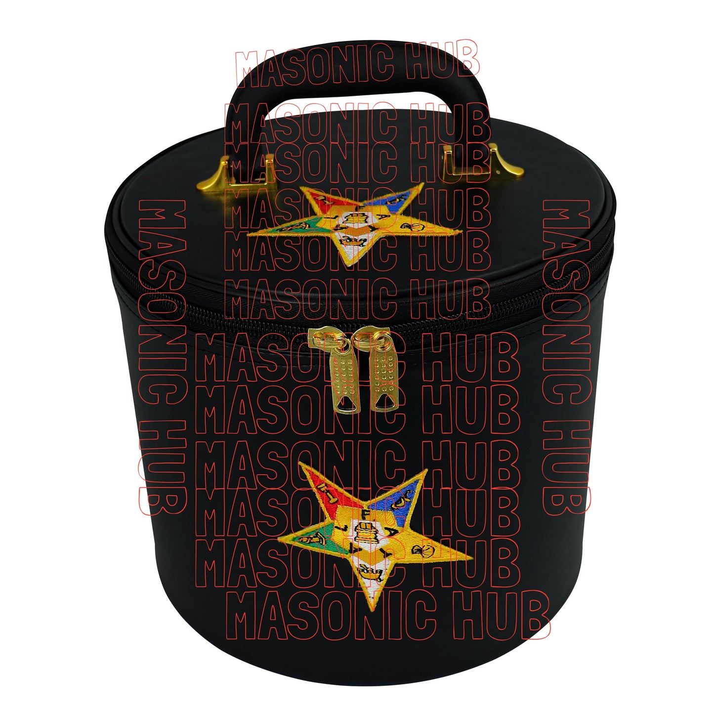 NEW ORDER OF EASTERN STAR FEZ CAP CASE – HANDCRAFTED BLACK WITH EMBLEM