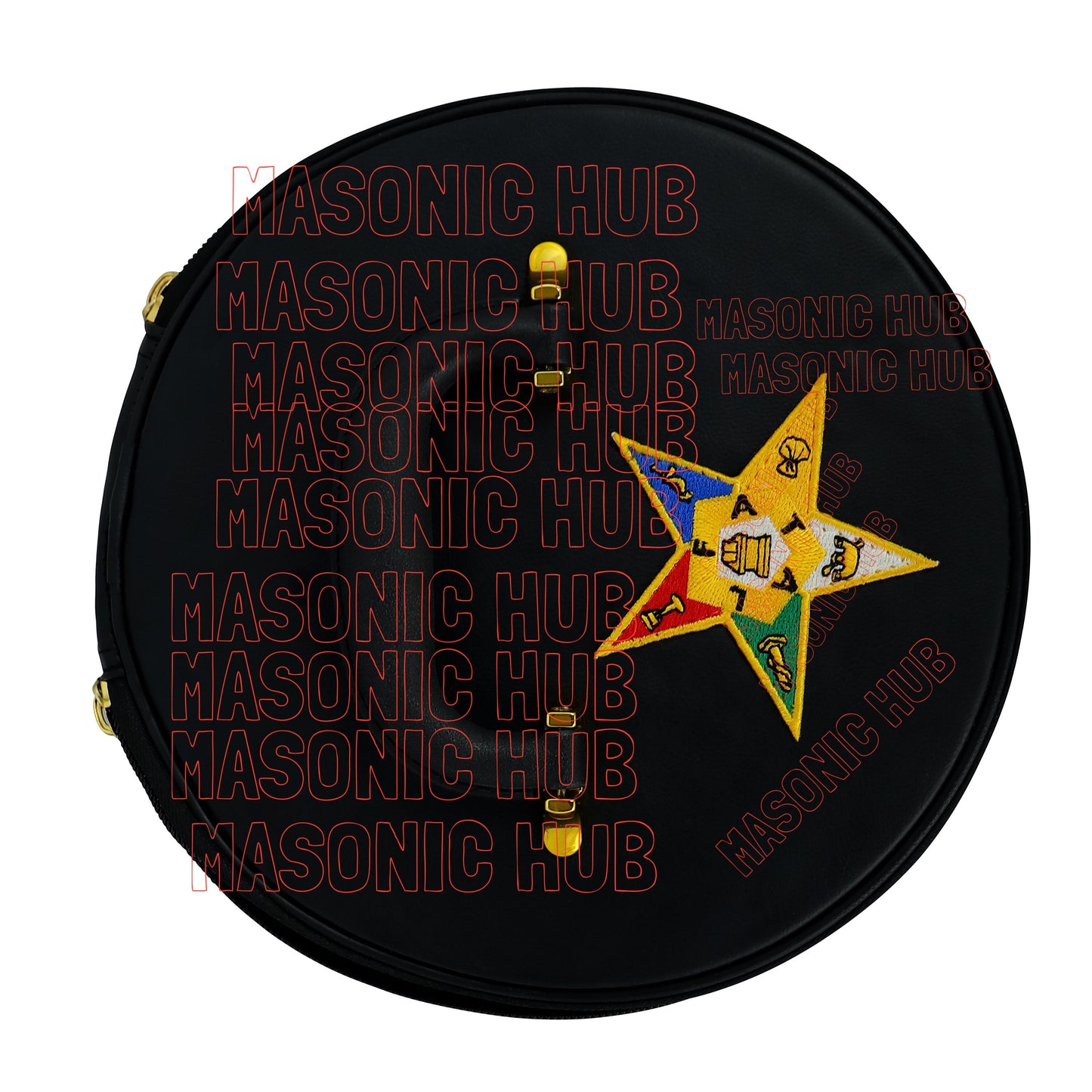 NEW ORDER OF EASTERN STAR FEZ CAP CASE – HANDCRAFTED BLACK WITH EMBLEM
