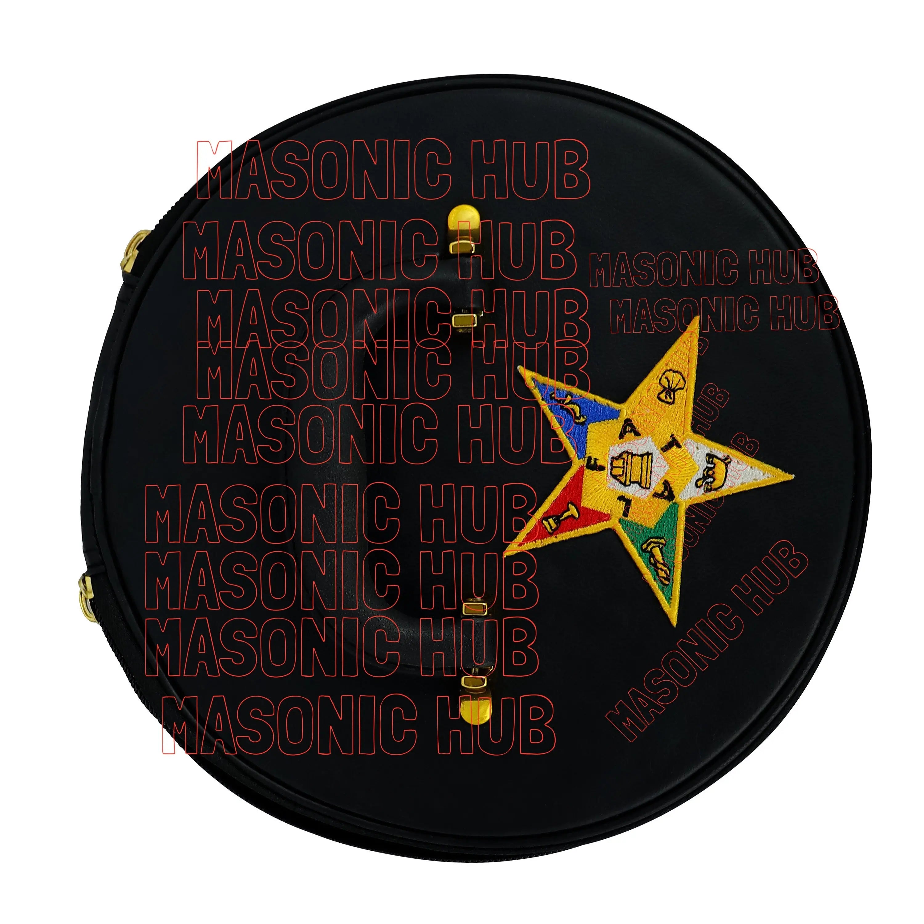 NEW ORDER OF EASTERN STAR FEZ CAP CASE – HANDCRAFTED BLACK WITH EMBLEM Masonic Hub