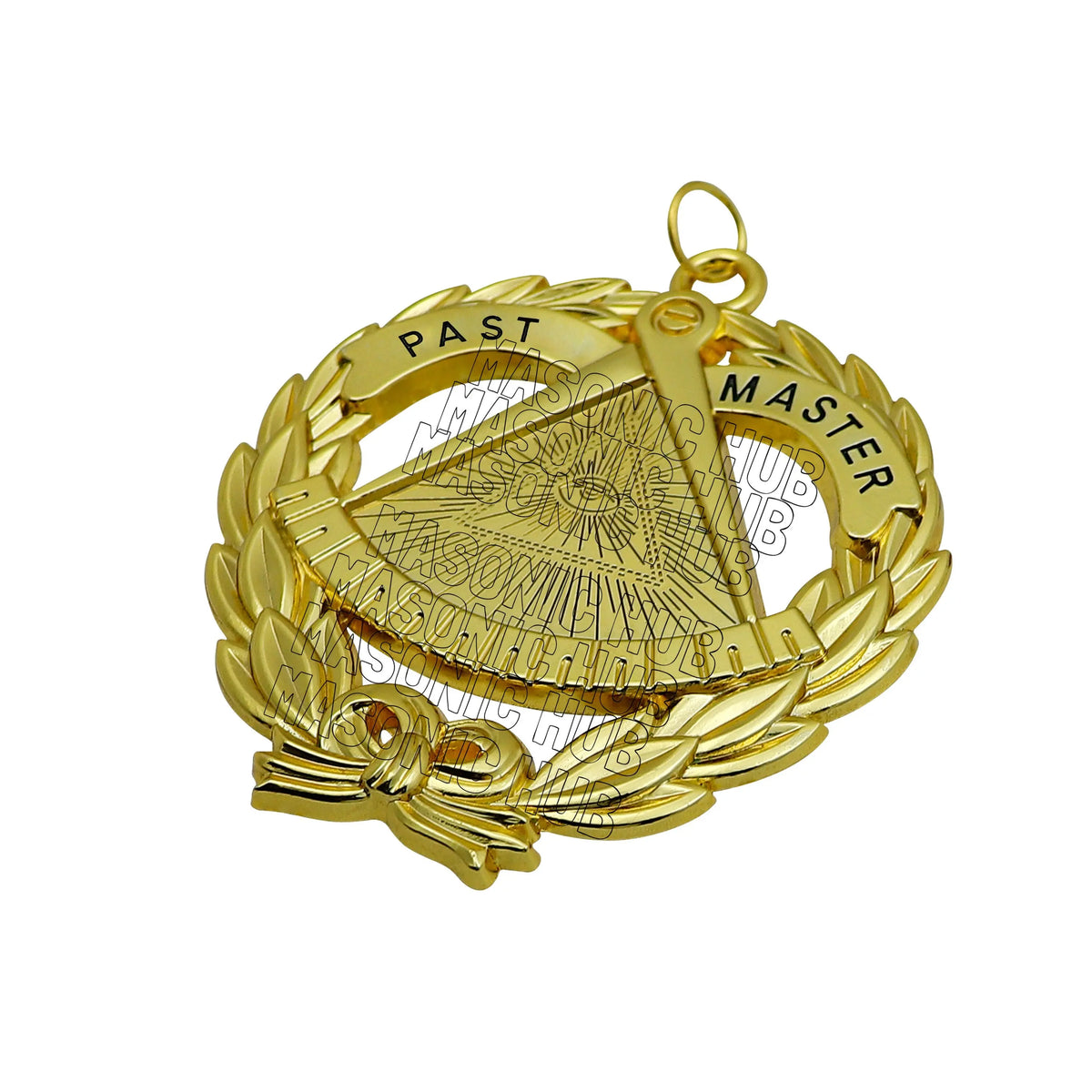 Past Master Masonic Collar Jewel – Gold-Plated Freemason Regalia Masonic Hub