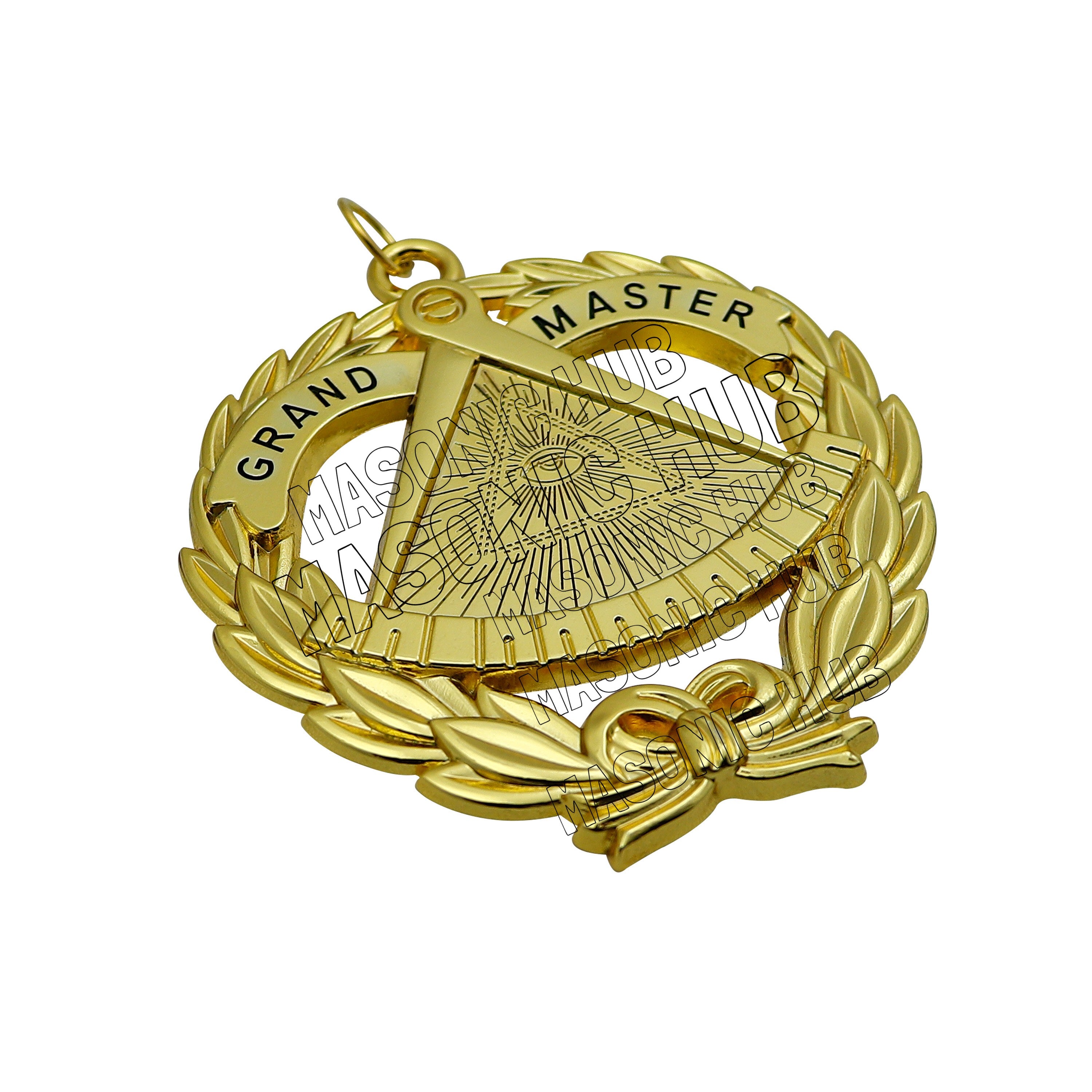 Grand Master Masonic Collar Jewel – Grand Lodge Gold-Plated Regalia