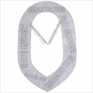 Daughter of Isis Masonic Regalia Gold Metal Chain Collar with Colorful DOI Discs Masonic Hub