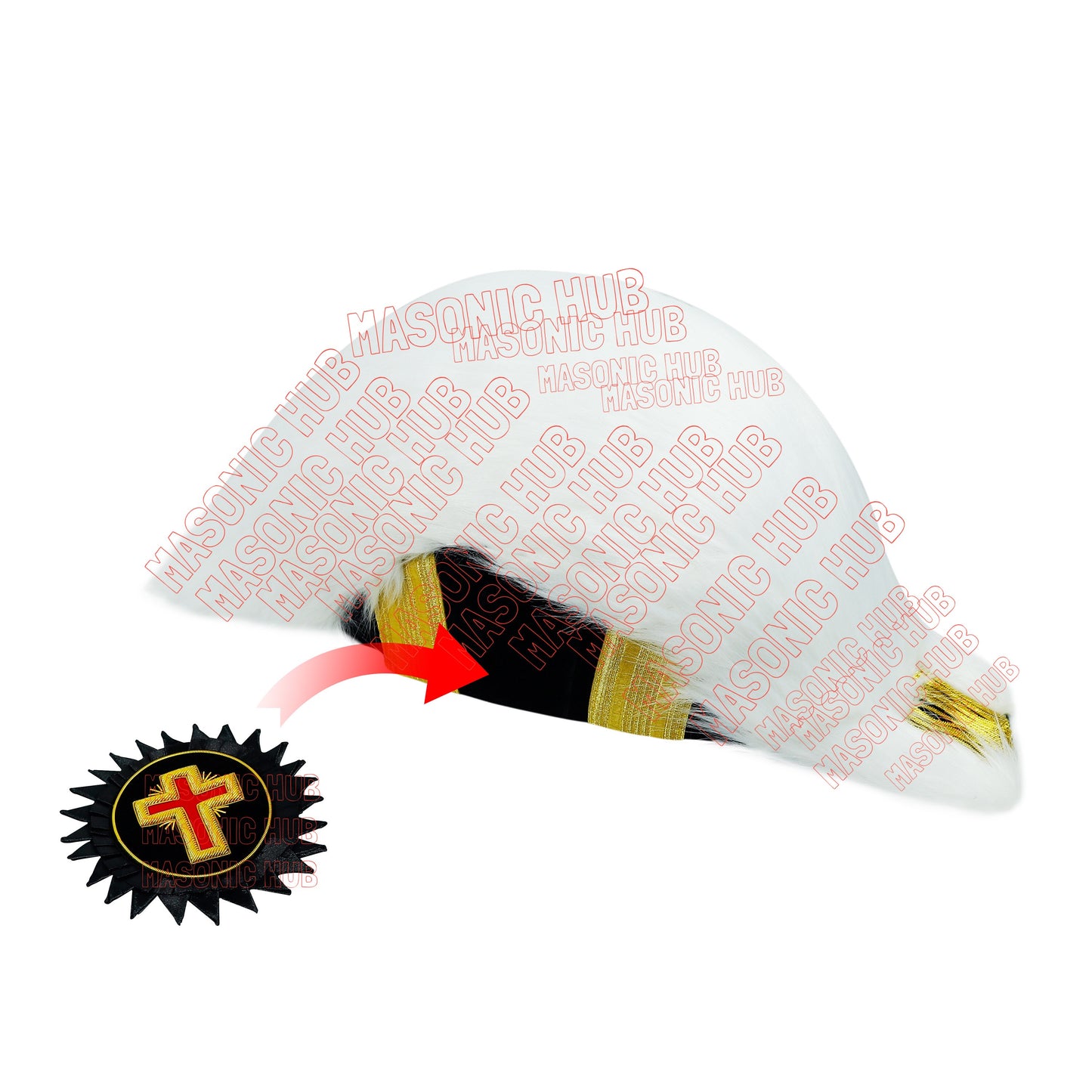 Commander's Crest: Regal Legacy Masonic Knights Templar Past Commander Chapeau