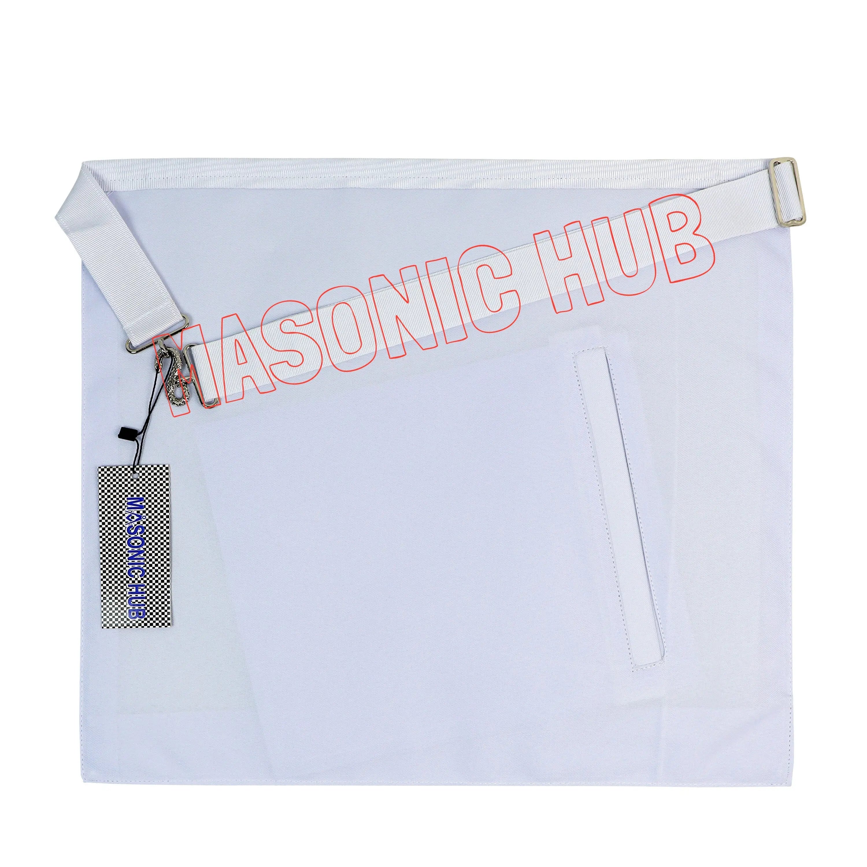 Masonic Candidate / Entered Apprentice Apron – Faux Leather with Shiny Ribbon Masonic Hub