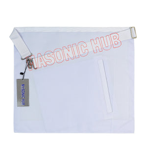 Masonic Candidate / Entered Apprentice Apron – Faux Leather with Shiny Ribbon Masonic Hub