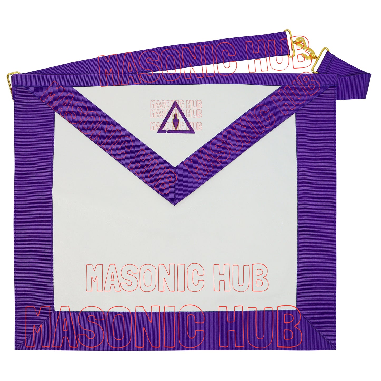Cryptic Mason Left Break Masonic Lodge Lambskin Apron Royal & Select Trowel