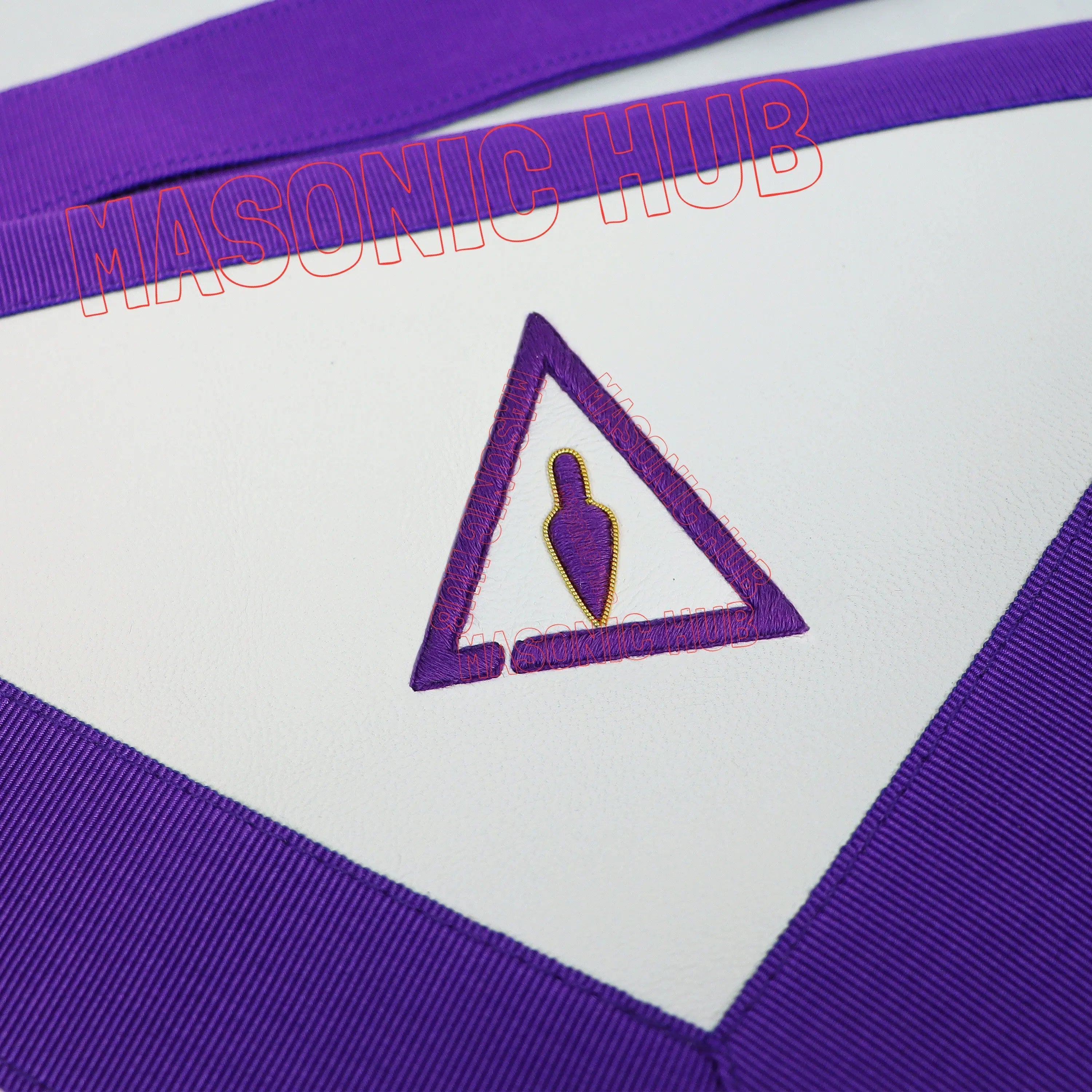 Cryptic Mason Left Break Masonic Lodge Lambskin Apron Royal & Select Trowel Masonic Hub