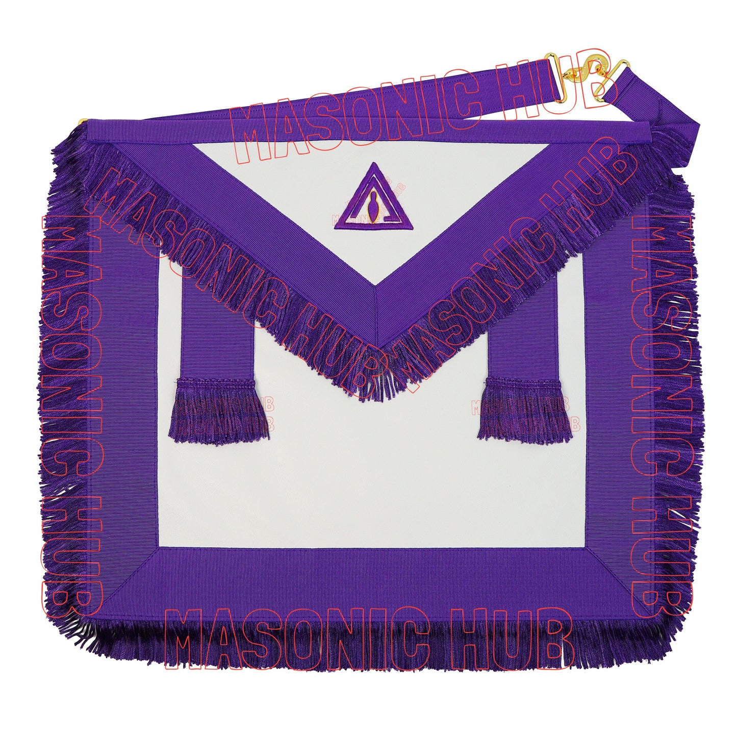 Hand-Embroidered Masonic Royal & Select Master (RSM) Council Member Apron