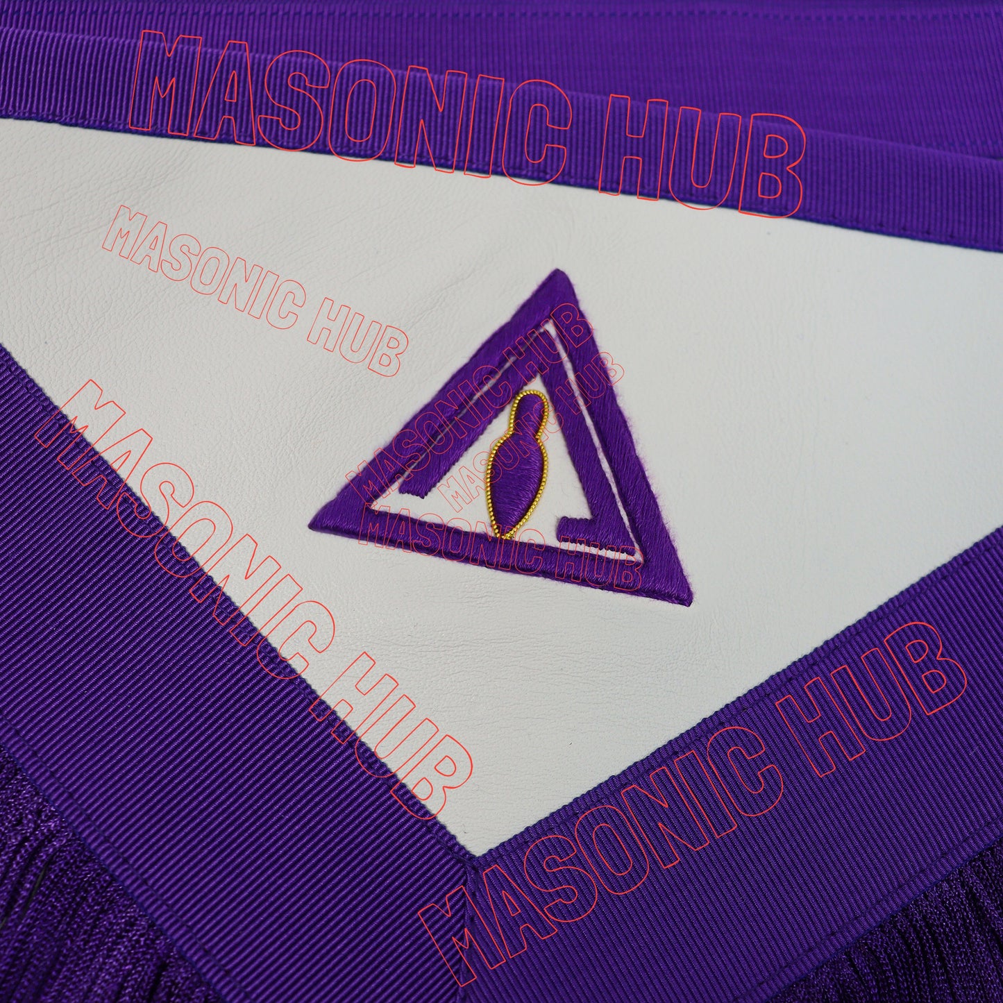 Hand-Embroidered Masonic Royal & Select Master (RSM) Council Member Apron