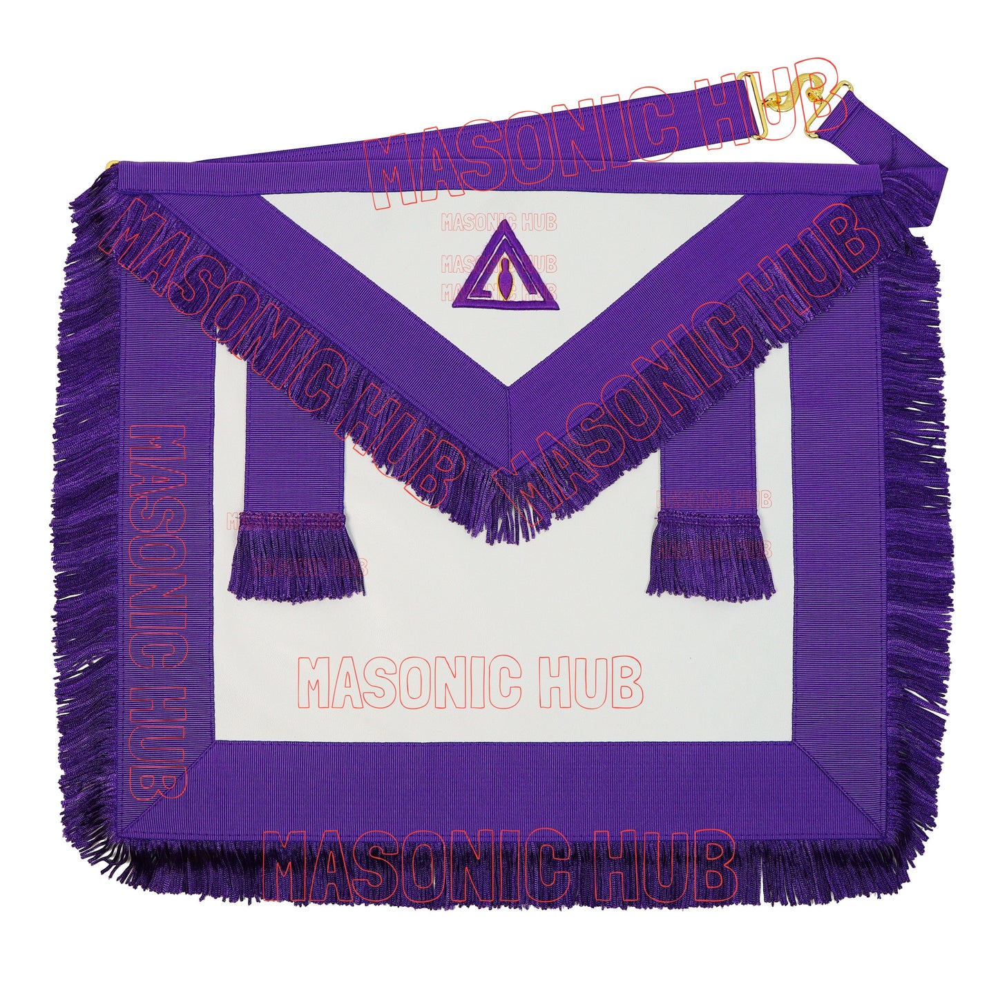 Handcrafted Masonic Council Member Lambskin Apron - Royal & Select Master (RSM)