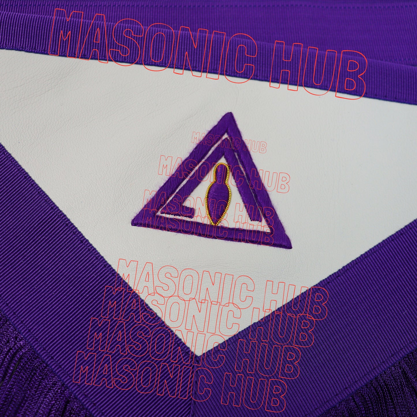 Handcrafted Masonic Council Member Lambskin Apron - Royal & Select Master (RSM)
