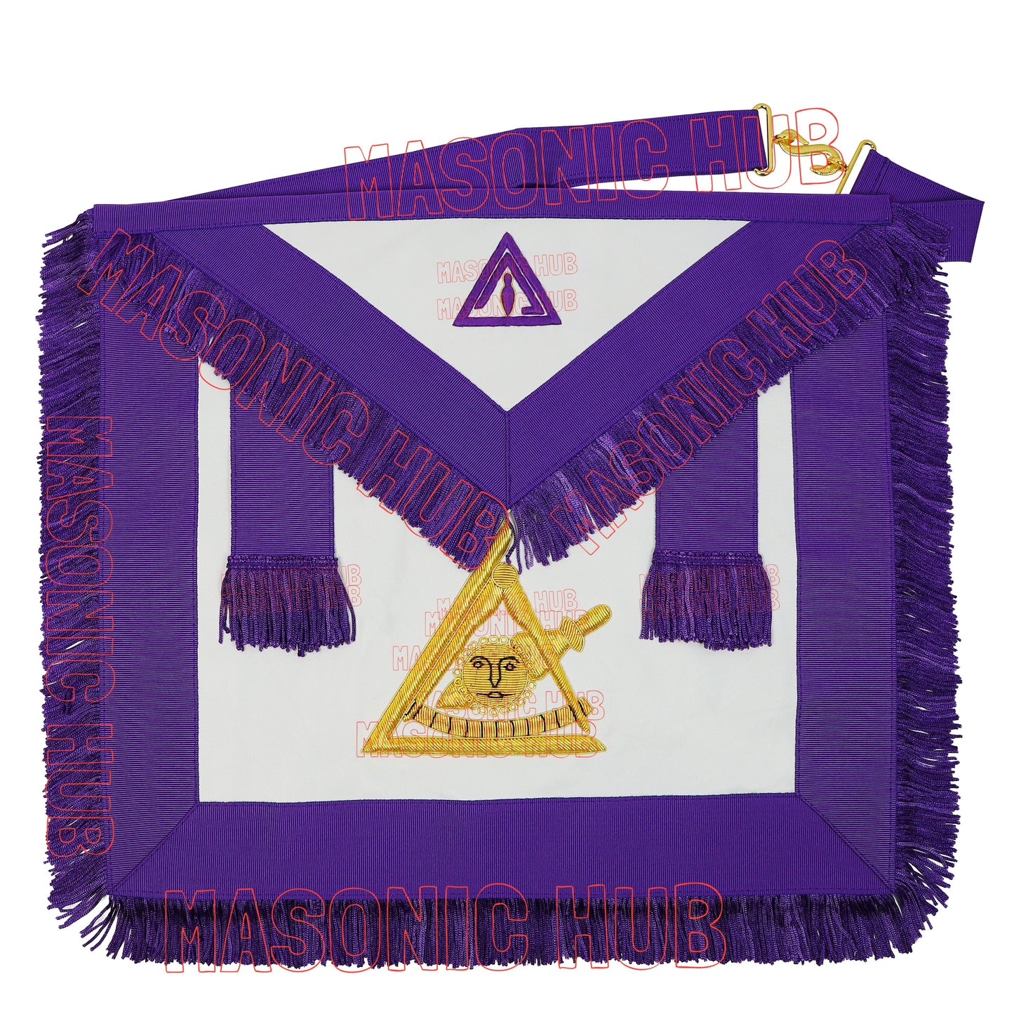 Handcrafted Masonic Council Past Thrice Illustrious Master (PTIM) Lambskin Apron