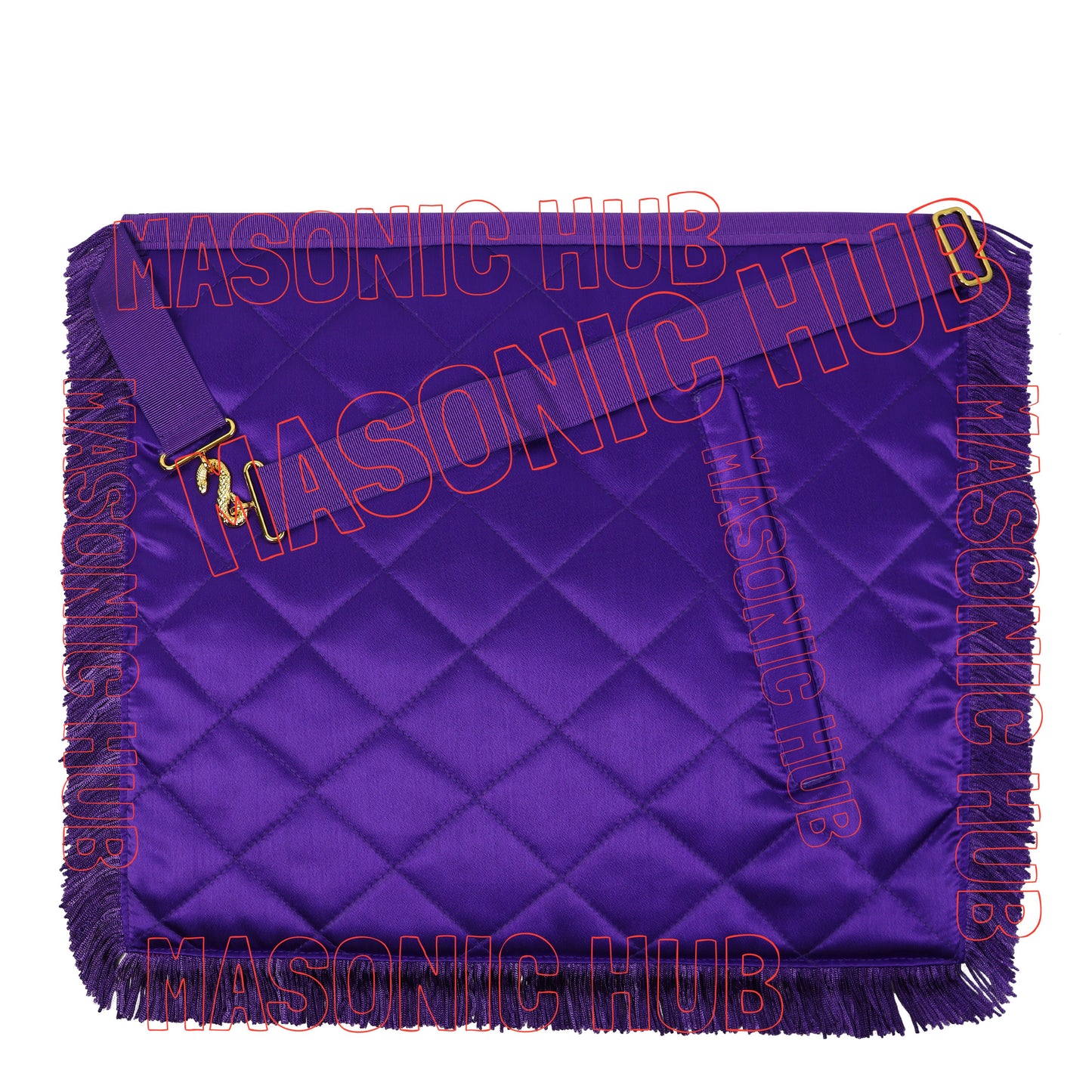 Handcrafted Masonic Council Past Thrice Illustrious Master (PTIM) Lambskin Apron