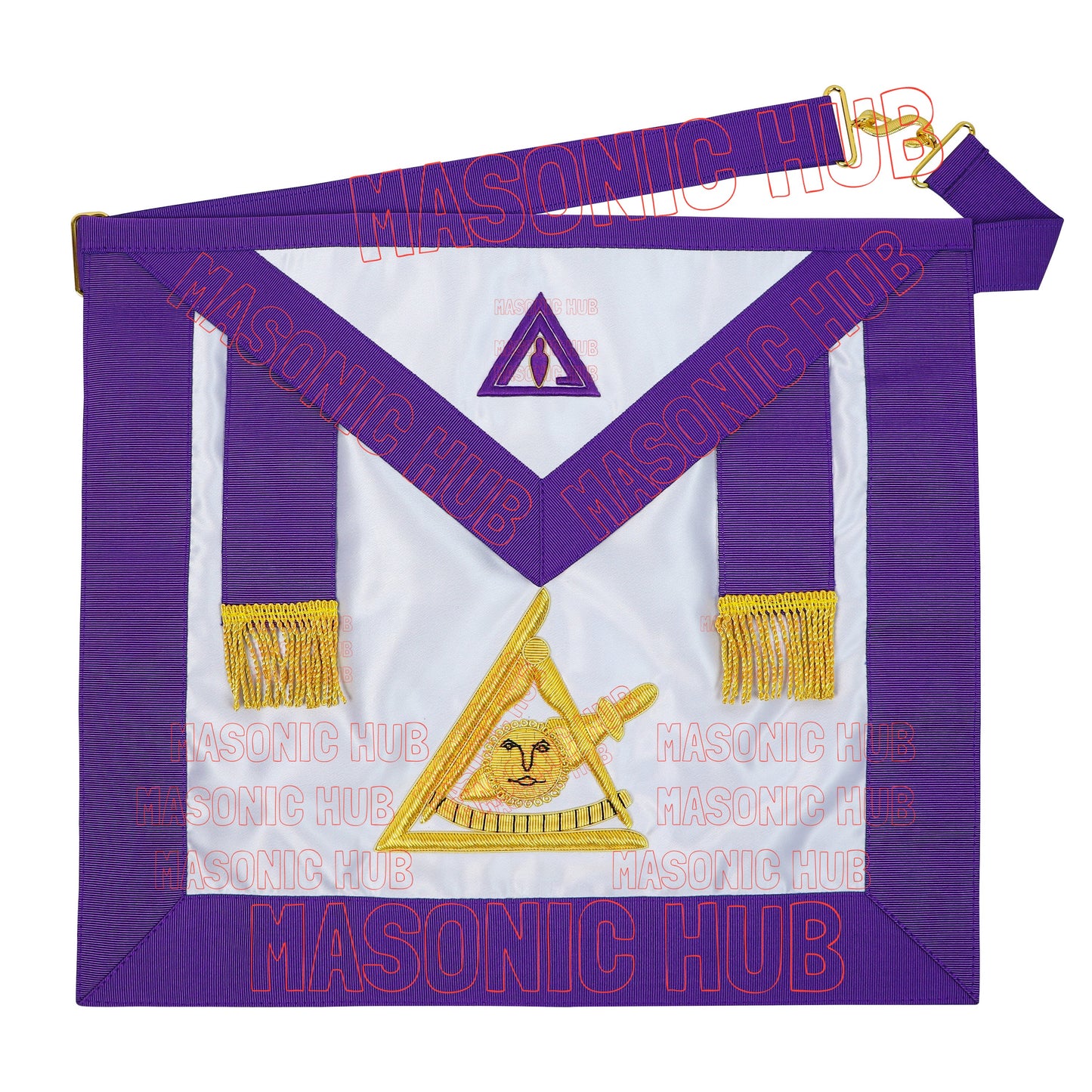 Hand-Embroidered Masonic Past Thrice Illustrious Master (PTIM) Apron
