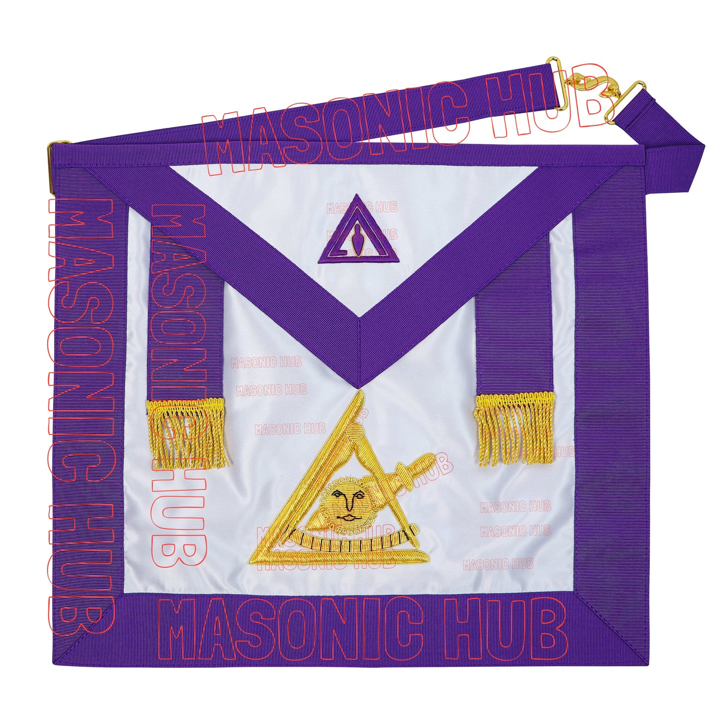 Past Thrice Illustrious Master Apron – Hand-Embroidered with PTIM Emblem (Satin)