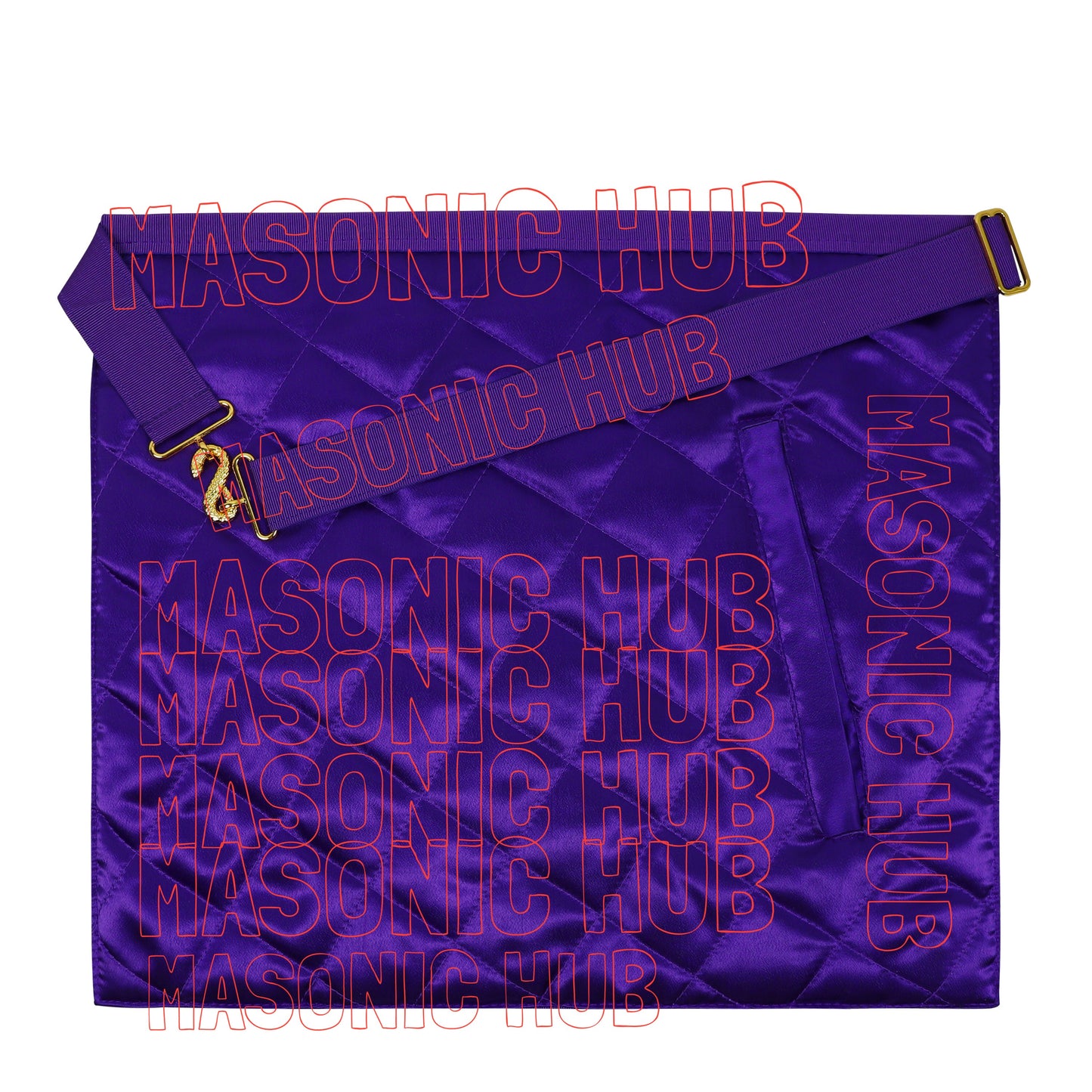 Past Thrice Illustrious Master Apron – Hand-Embroidered with PTIM Emblem (Satin)