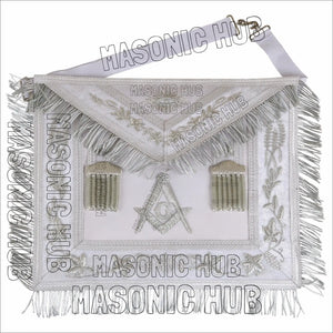 Craftsman's Pride: Handmade Masonic Master Mason Apron – Genuine Lambskin Masonic Hub