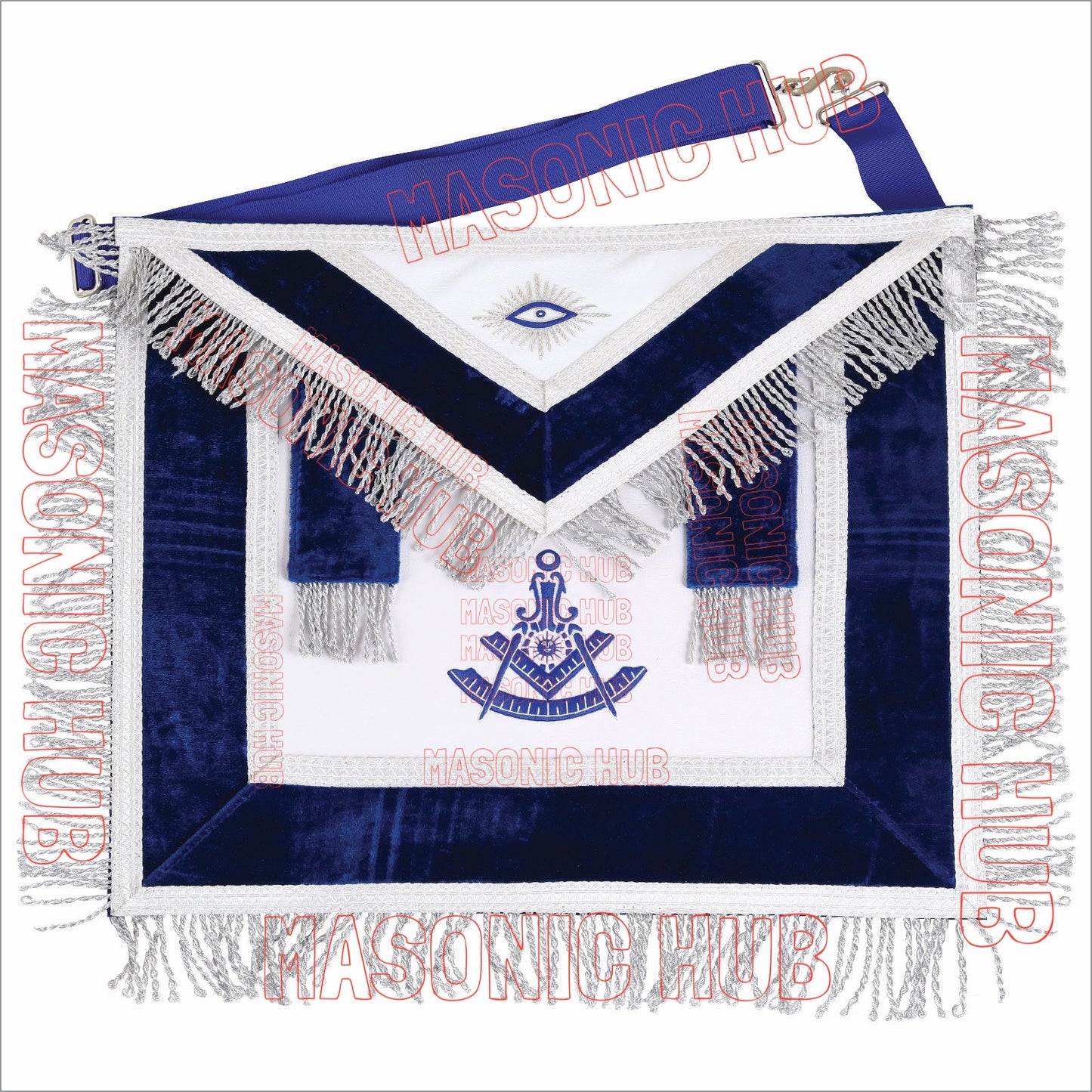 Masterfully Crafted Lambskin Apron with Iconic Past Master Emblem