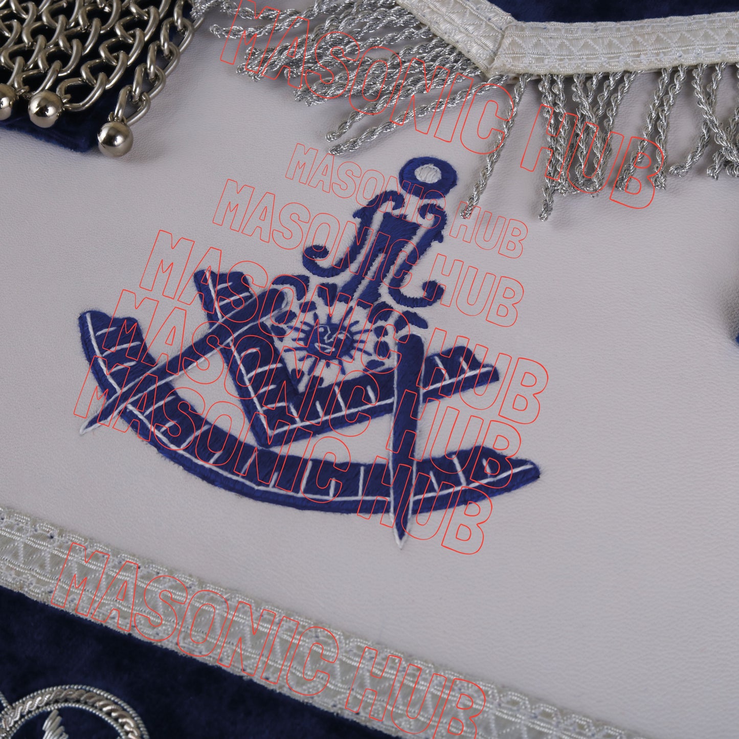 Exquisite Handcrafted Masonic Past Master Lambskin Apron – 100% Handmade Elegance